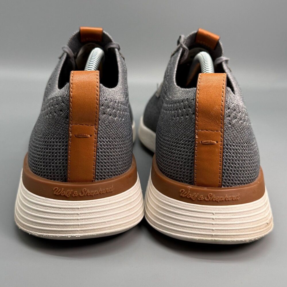 Wolf & Shepherd SwiftKnit Men's 11 Gray White Mesh Low Top Derby Sneakers Shoes - Picture 5 of 10